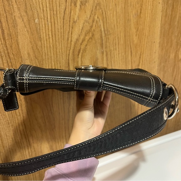 Coach 9247 Soho Black Leather Flap Buckle Y2K Bag Vintage Purse Shoulder Bag! - Picture 14 of 14